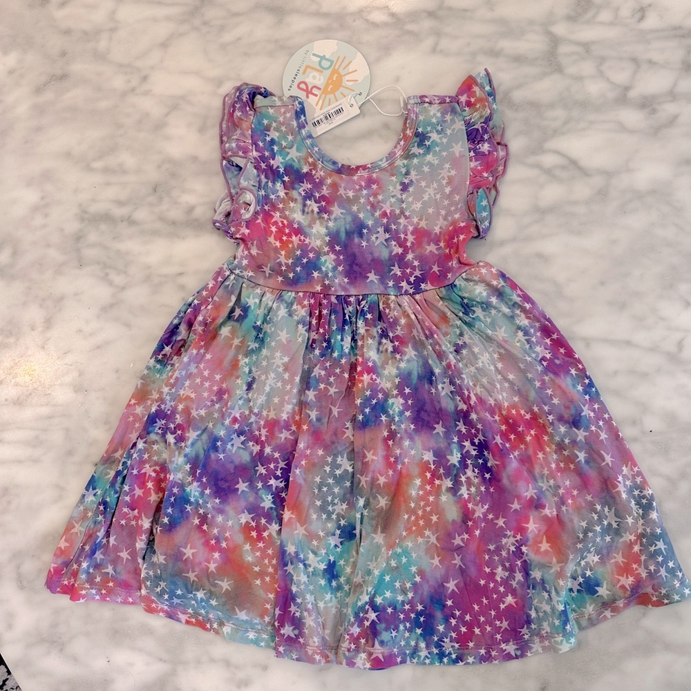 Little Sleepies Twirl Dress in Stardust Size 3T. NWT.